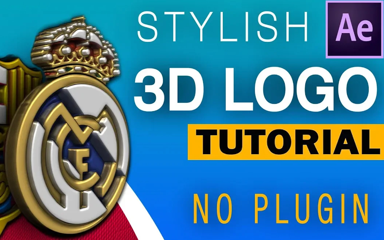 Stylish 3D logo extrusion without plugin