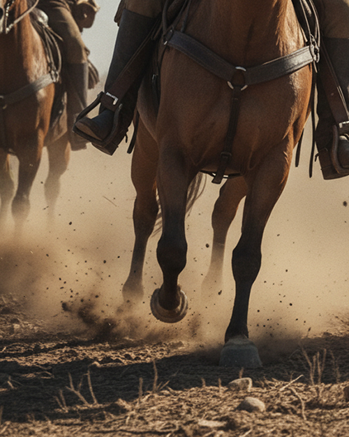 The Blind Law still showing the western protagonist in the desert